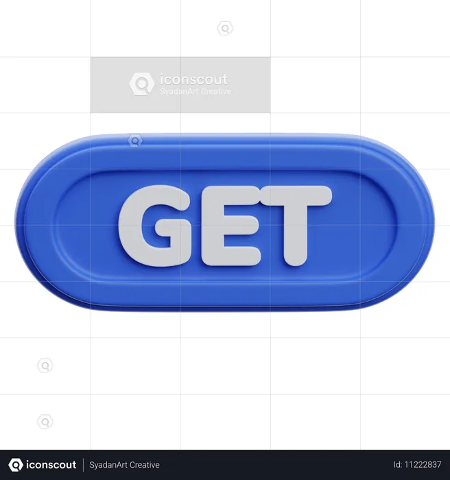 Get Button  3D Icon