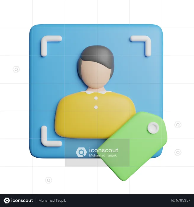 Getaggt  3D Icon