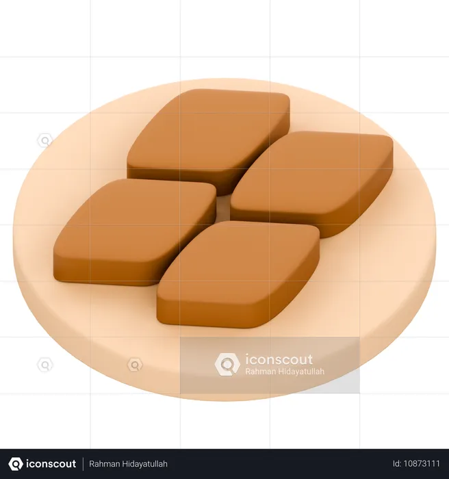 Merienda getuk  3D Icon