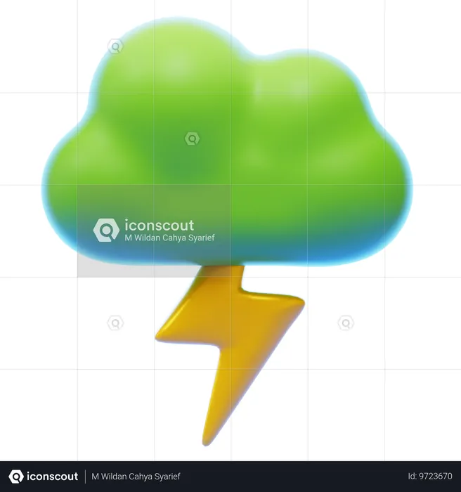 Gewitter  3D Icon