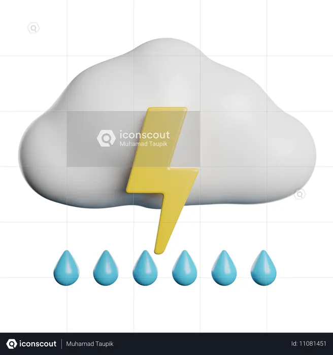 Gewitter  3D Icon