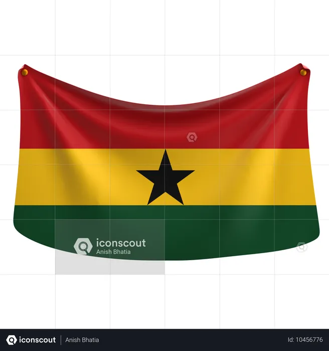 Ghana Flag 3D Icon