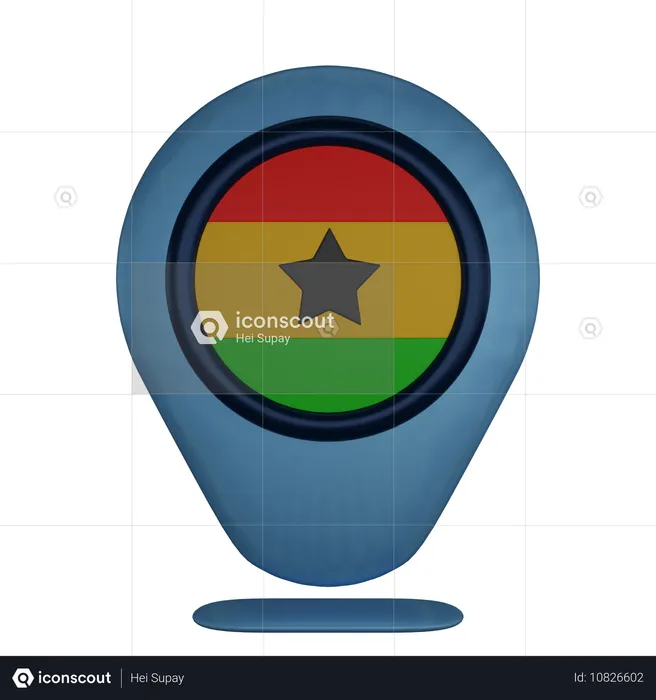 Ghana  3D Icon