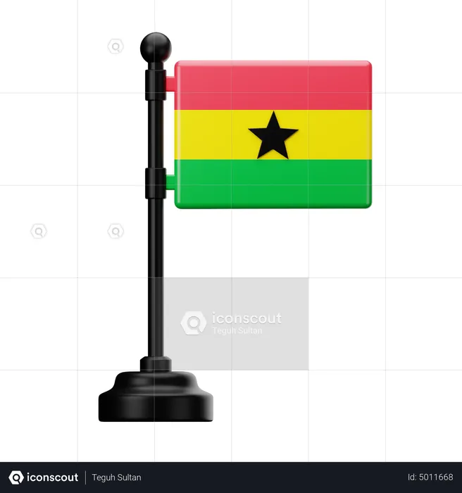 Ghana Flag Flag 3D Icon