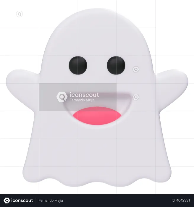 Ghost Emoji 3D Icon