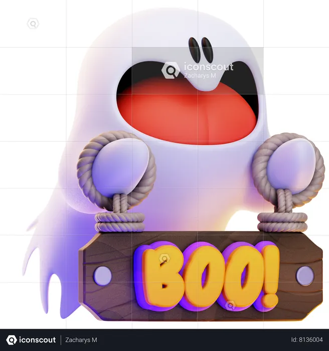 GHOST BOO!  3D Icon