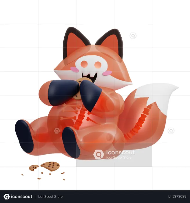 Ghost Fox  3D Illustration