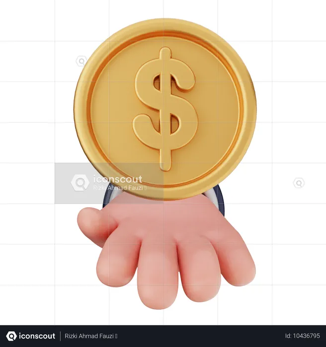 Geben münze dollar  3D Icon