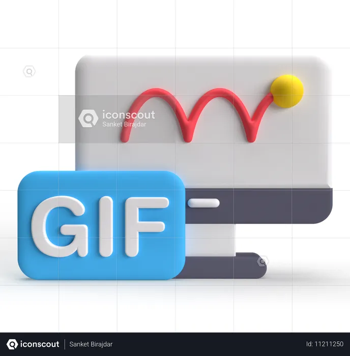 GIFアニメーション  3D Icon