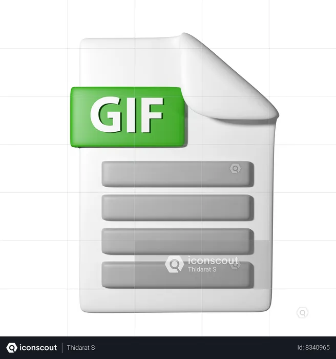 Gif File  3D Icon