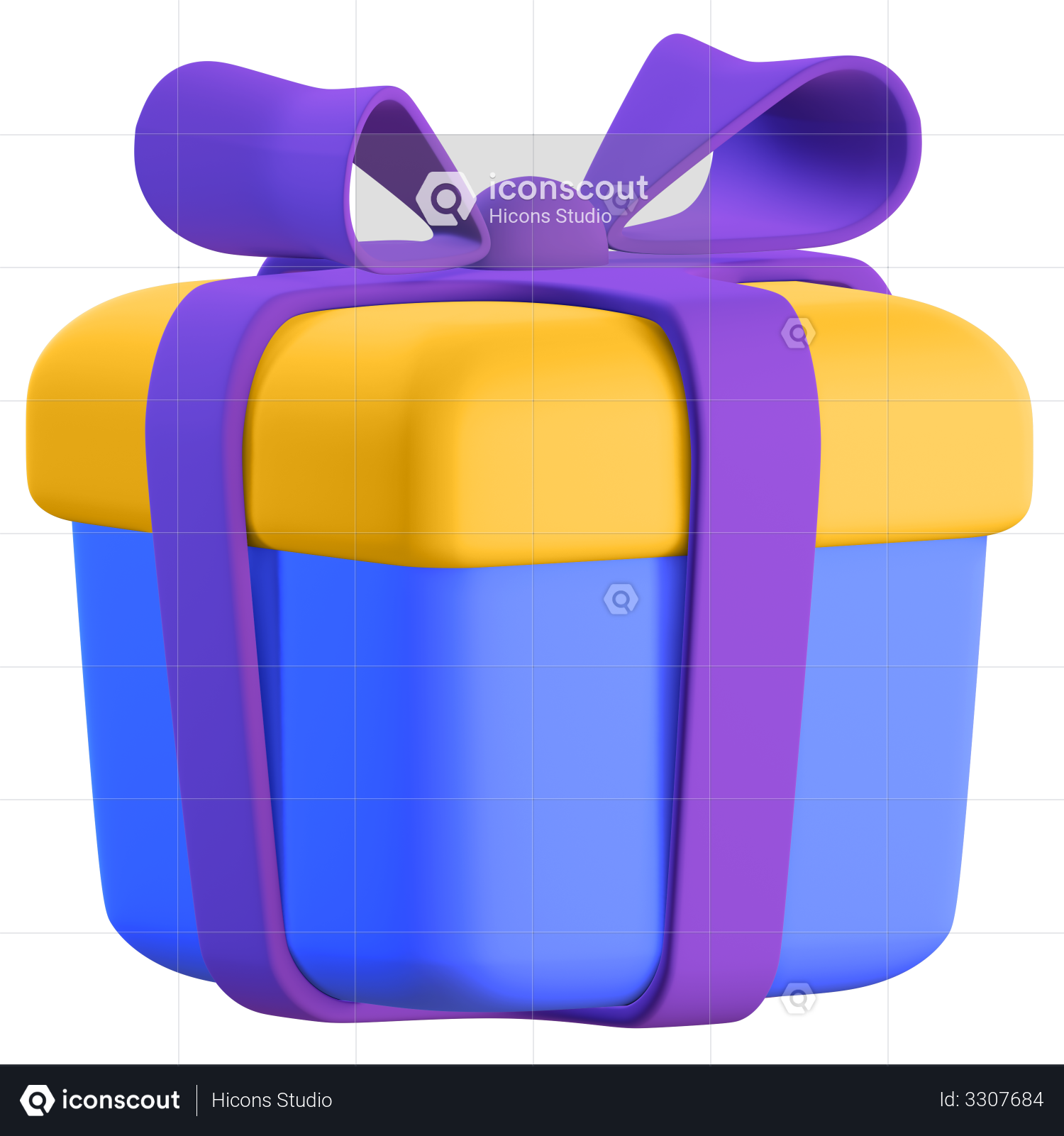Gift Box 3D Illustration download in PNG, OBJ or Blend format