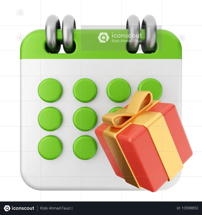 Gift Box Calendar  3D Icon