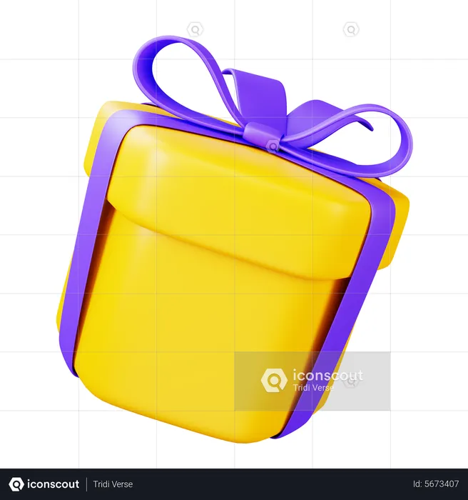 Gift Box Hexagon  3D Icon