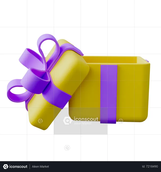 Gift Box Open  3D Icon