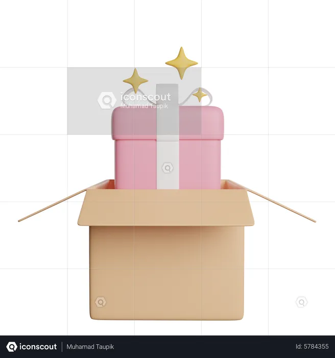 Gift Box Package  3D Icon