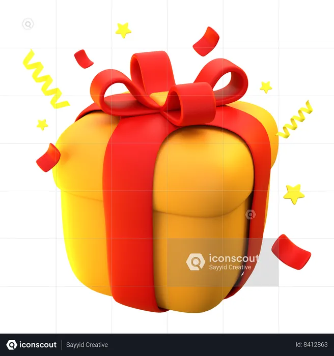 Gift Box Present Decoration  3D Icon