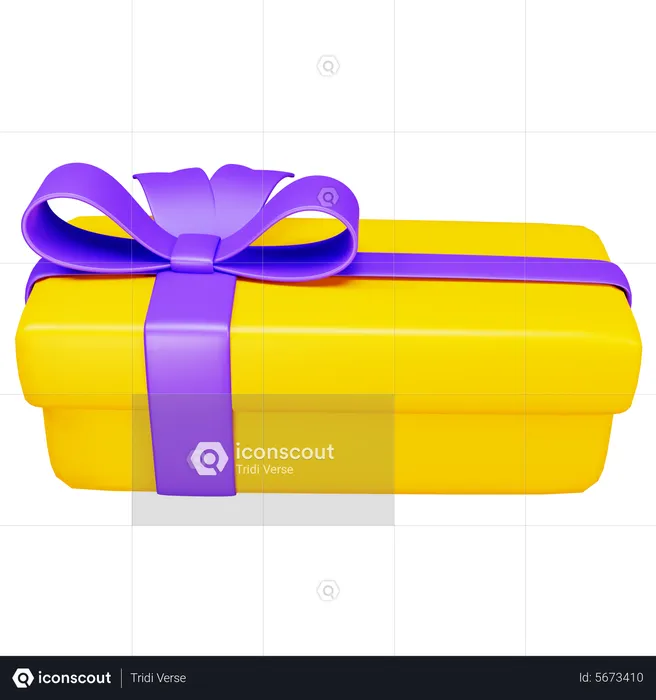 Gift Box Rectange  3D Icon