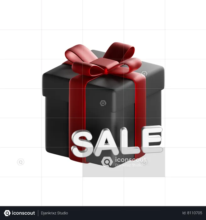 Gift Box Sale  3D Icon
