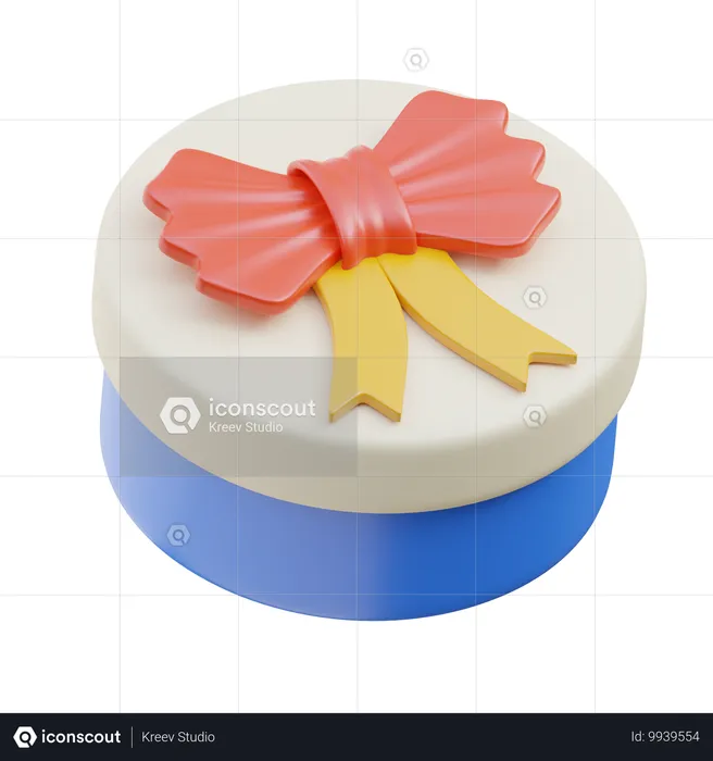 Gift box silinder  3D Icon