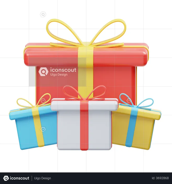 Gift Boxes  3D Illustration