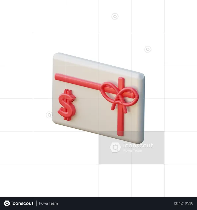 Gift Card  3D Illustration