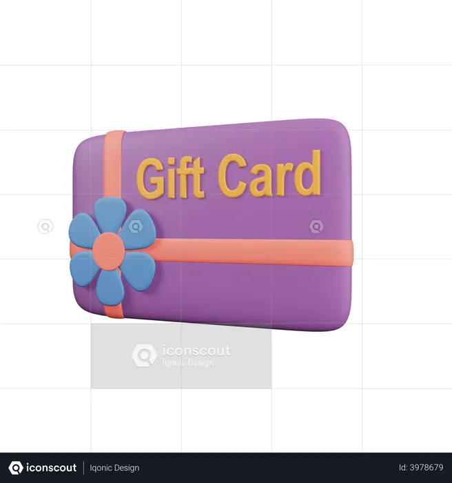 Gift Card  3D Illustration