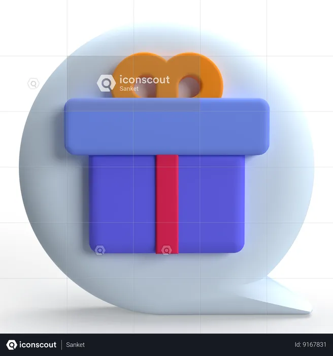 Gift Chat  3D Icon