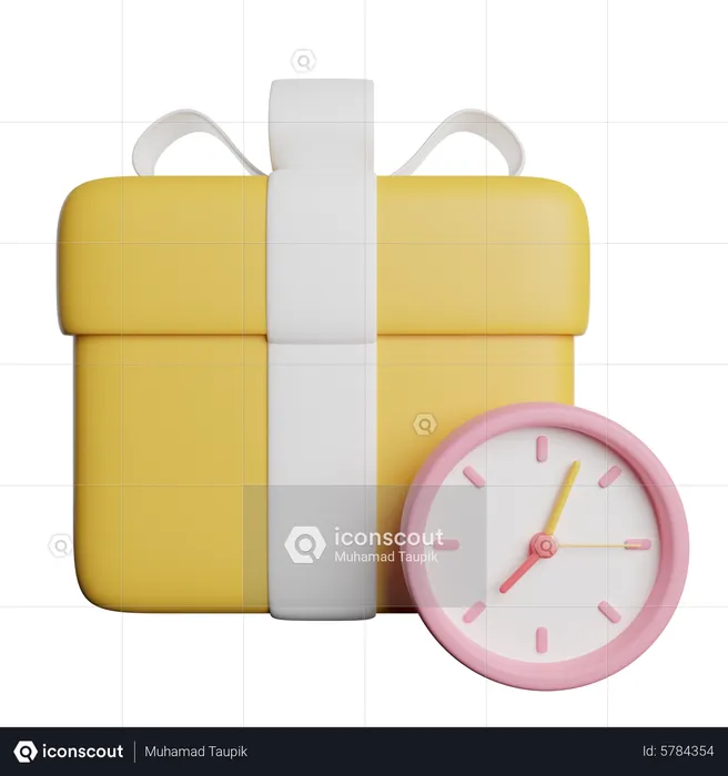 Gift Delivery Time  3D Icon