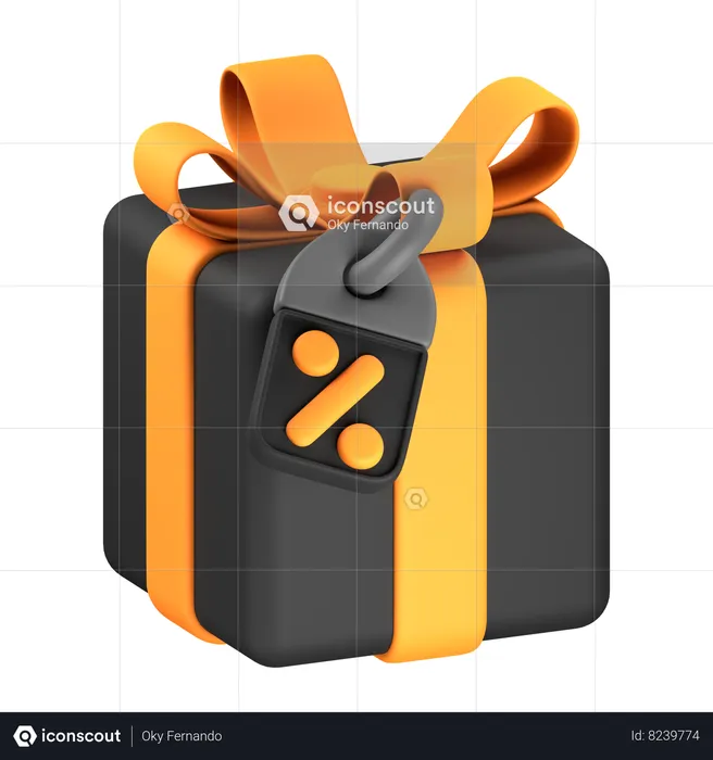 Gift Discount  3D Icon
