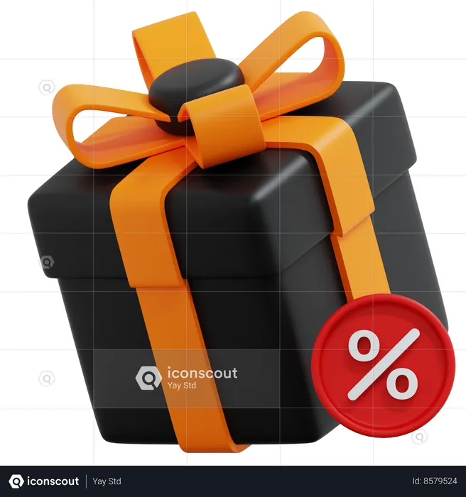 Gift Discount  3D Icon