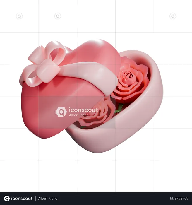 Gift Heart  3D Icon