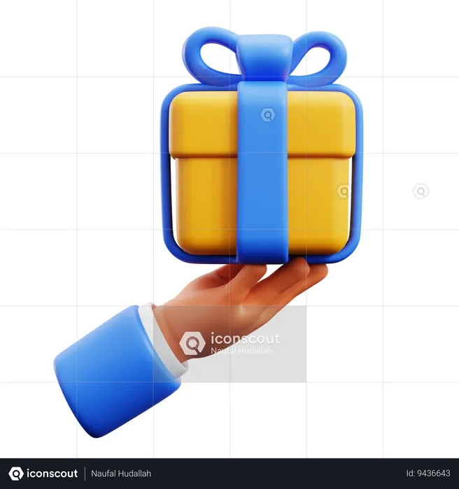 Gift Holding Hand Gestures  3D Icon