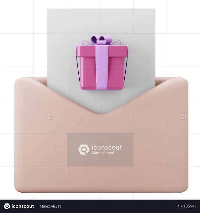 Gift Invitation  3D Icon