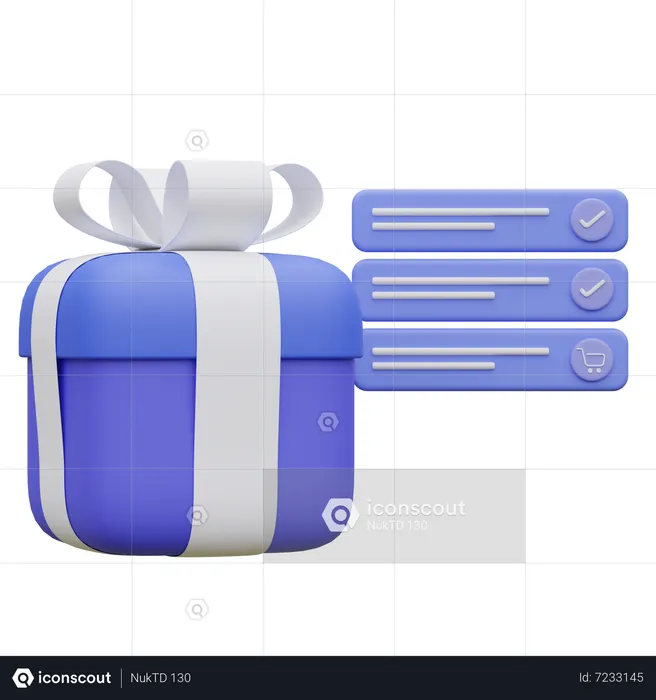 Gift List  3D Icon