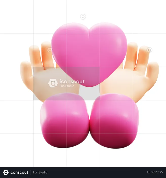 Gift Love  3D Icon