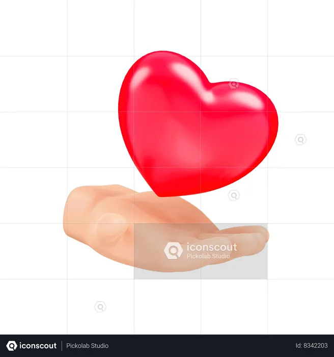 Gift Love  3D Icon