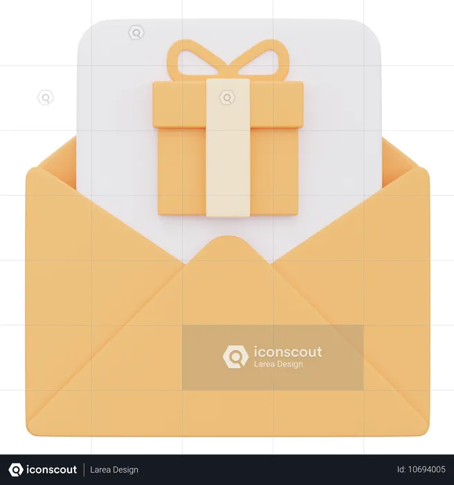 Gift Mail  3D Icon