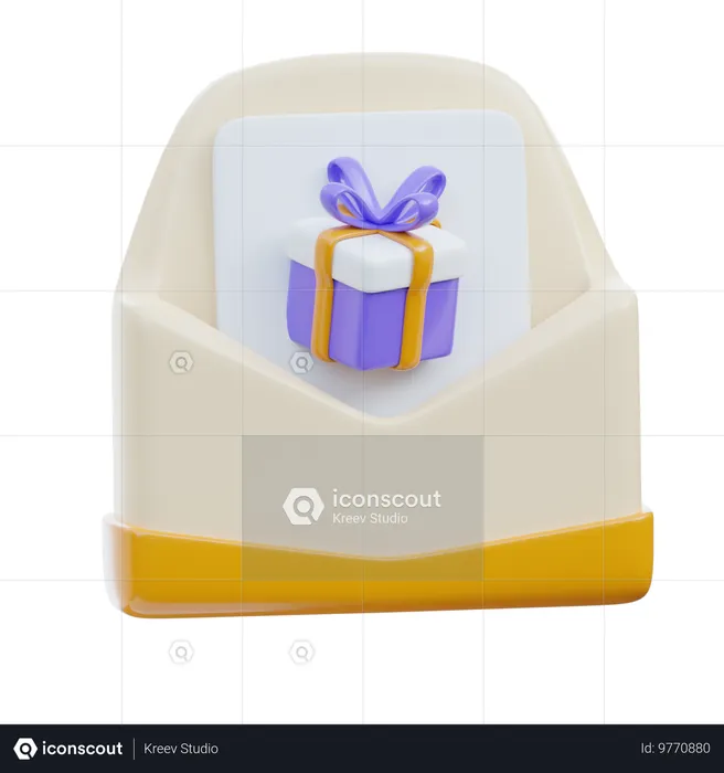 Gift Message  3D Icon