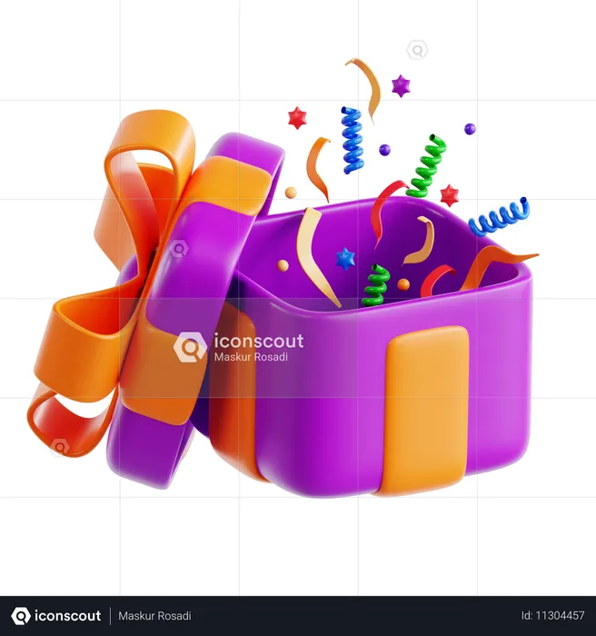 Gift Open  3D Icon