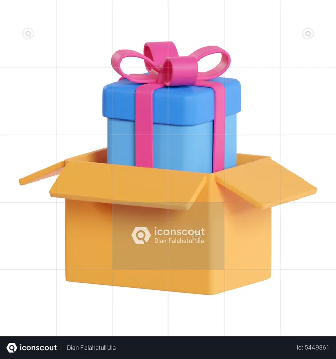 Gift Parcel  3D Icon