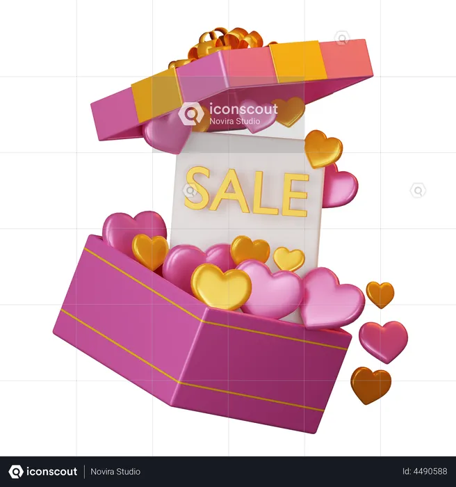 Gift sale  3D Illustration