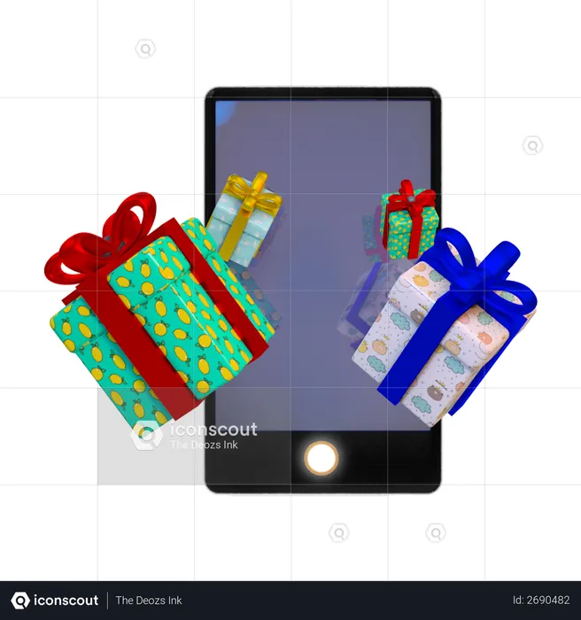Gift shopping  3D Illustration