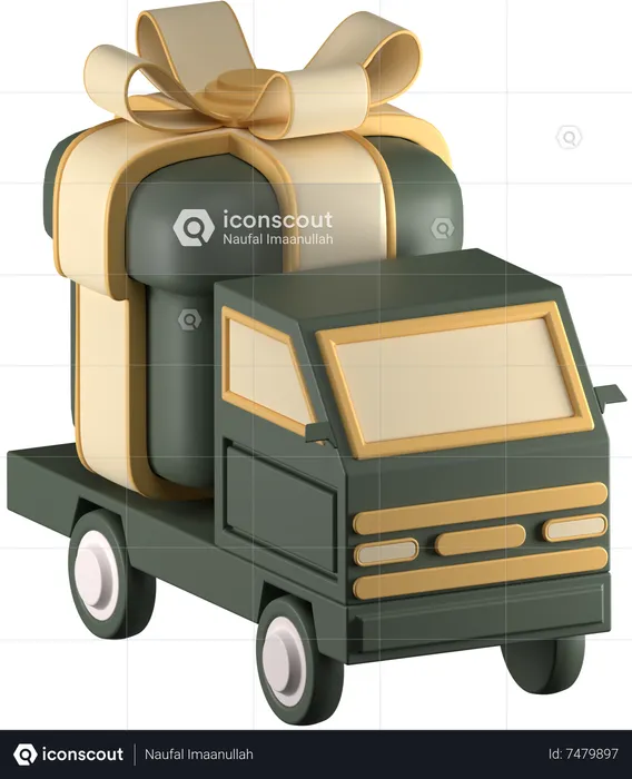 Gift Truck  3D Icon