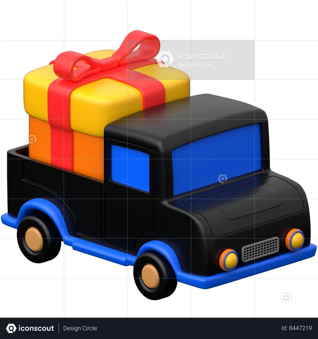 Gift Truck  3D Icon