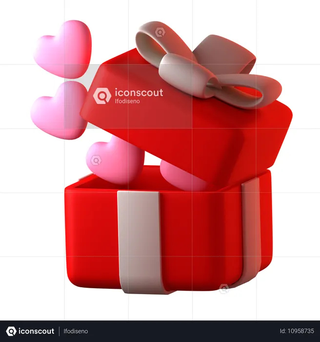 선물 발렌타인  3D Icon