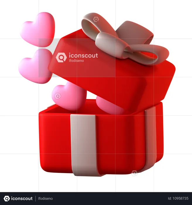 Gift Valentine  3D Icon