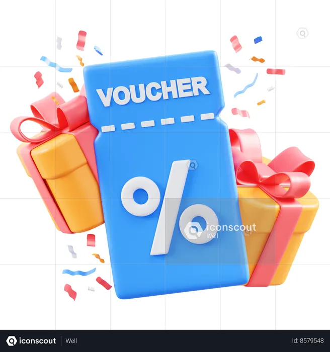 Gift Voucher  3D Icon