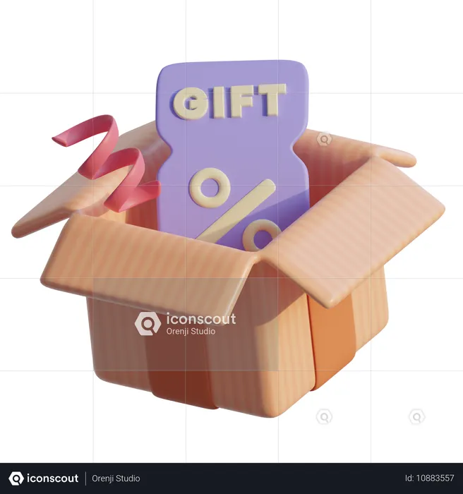 Gift Voucher  3D Icon