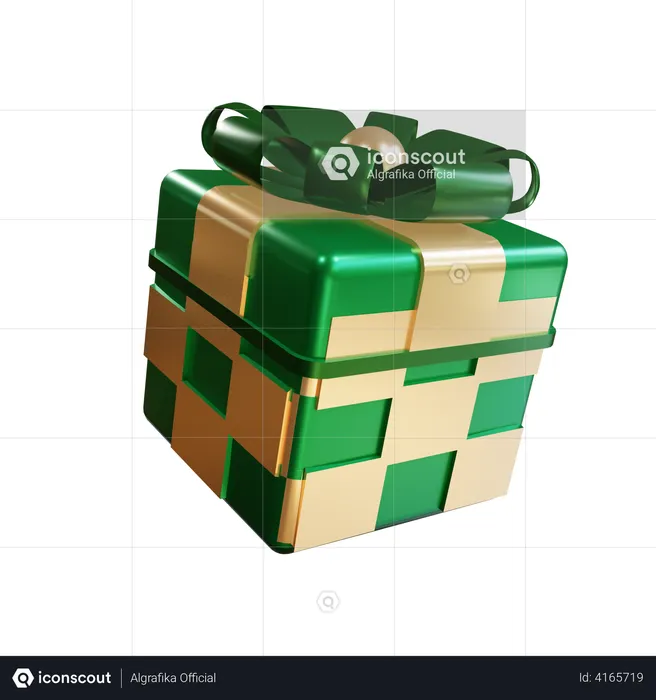 Giftbox Ketupat  3D Illustration