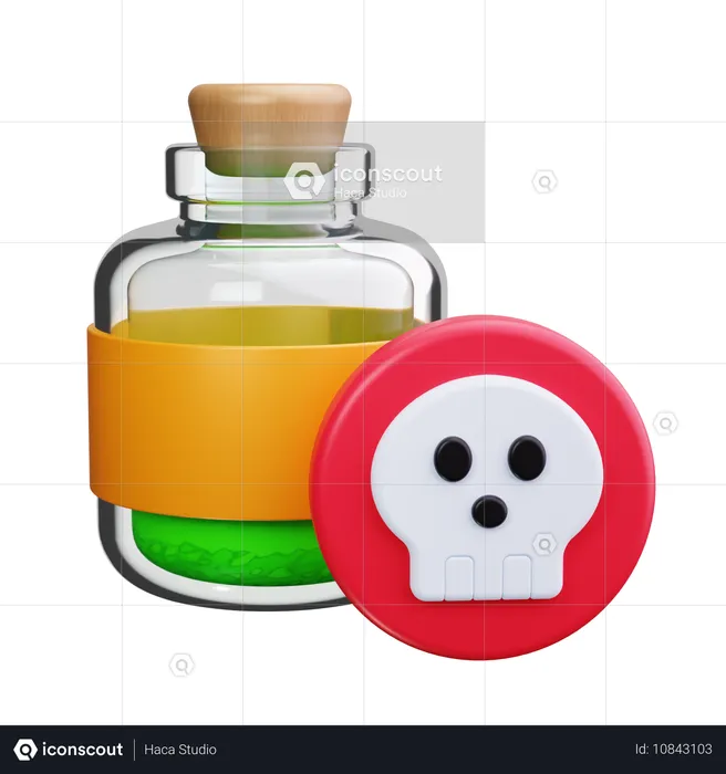 Giftflasche  3D Icon